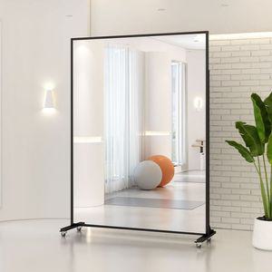 댄스 요가 전신미러 스탠드 바퀴 학원 발레 피팅 경대 분장실 헬스장 전신거울 거울 전신