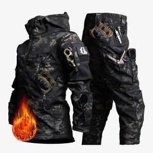 겨울 방한복 라이더복 멀티 포켓 보온 상하의 배달 세트 바람막이 일체형 겨울작업복 오토바이