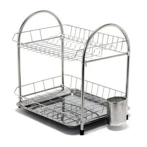 리빙나이스 올스텐 슬라이드 2단 식기건조대 세트 수납선반 개수대 싱크선반 싱크대선반