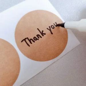 크라프트 원형 봉인 실링 스티커 38mm 500pcs 1롤 원형스티커 실링스티커 롤스티커