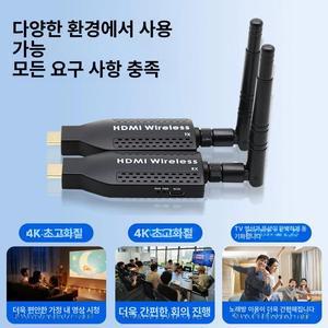 HDMI무선송수신기 모니터분배기 무선 50m 송신기