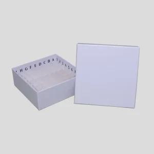upclean 81 hole Cryo vial storage card board box, Inner paper divider rack, 무지, 81홀 냉동 바이알 랙 10개