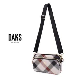 [백화점 선물포장] 닥스 크로스백 여성 나일론 경량 미니 핸드폰 가방 아이보리 952