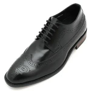 3cm~7cm 키높이 조절가능 천연면피소가죽 맞춤수제화 MARU-00817(BK)