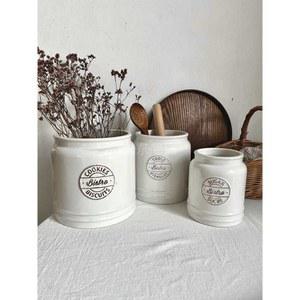 북유럽 수저보관함 도자기 조리도구통 대형 14x17 5cm 화병 사이즈