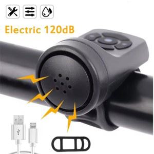 자전거혼 자전거 경적 전기 벨 120DB 방수 USB 충전식 MTB 도로 사이클링 경보 액세서리
