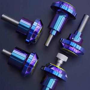 오토바이 오토바이 번호판 나사 커버 CNC 버닝 티타늄 쉘 구멍 플레이트 볼트 스쿠터 액세서리 M5/M6 1 개