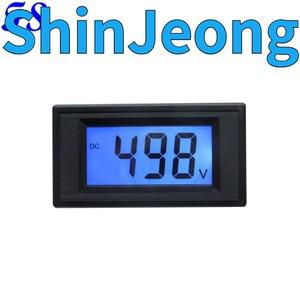 납품전문 DC500V 전압계 LCD 디지털 DC 측정기 파란색 백라이트 하프 커버 미터 볼트 패널 모니터 76x39.5m