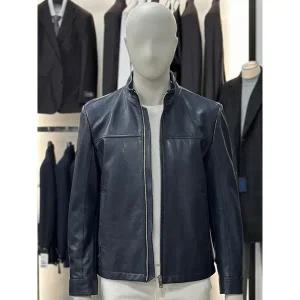 [바쏘옴므]네이비_이태리 천연양가죽 라이더 블루종 점퍼 WSY5UA06A