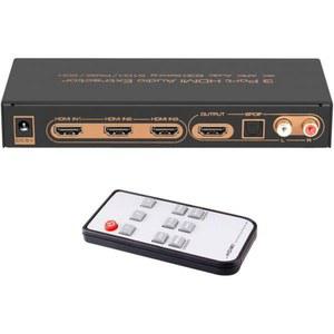 HD 분배기 선택기 모니터 스위처광학적 출력 1 4K30Hz LR 오디오 영상 추출기 RCA 3 in 스위치