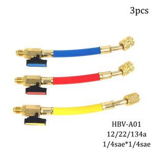 냉매 앵글 차단 볼 밸브 어댑터, 에어컨 호스 AC 도구, 1/4 인치 SAE 5/16SAE R22 R134A R410A