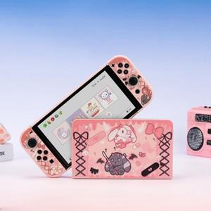 GeekShare 토끼 보호 케이스 닌텐도 스위치 및 Oled 도크 커버 먼지 키트 NS 액세서리 고딕 시리즈