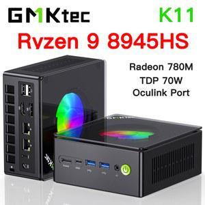 KTEC K11 AMD 8945HS 컴퓨터 OCULINK 미니 라이젠 SSD 11 윈도우 게이밍 DDR5 PCIE4 디스플레이 5600MHZ PC 4화면