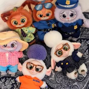Miniso Zootopia 블라인드 박스 - Judy & Nick Pvc 피규어 키체인 귀여운 수집용 장난감 패셔너블한 액세
