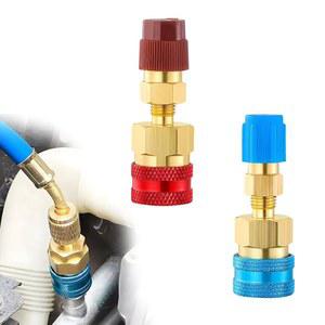 Yourkar 2 세트 R1234YF 퀵 커플러 키트, to R134A 변환 어댑터, 에어컨 시스템 냉매 충전을 위한 상/하측 커플러, 자동차 액세서리