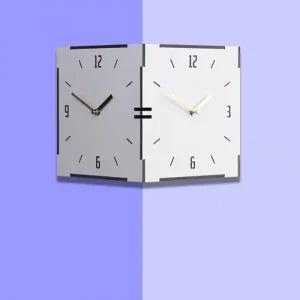 양면 인테리어 무소음 벽시계 거실 사각 엔틱 벽걸이