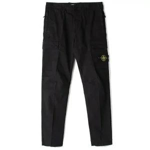 [스톤아일랜드]24FW 스톤 와펜 수피마코튼 카고바지 블랙 811530410 V0029