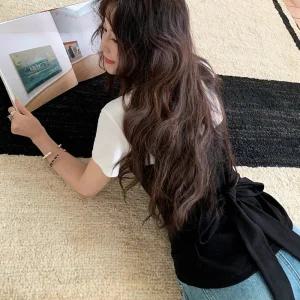 [국내자체제작] 프리나 배색 티셔츠