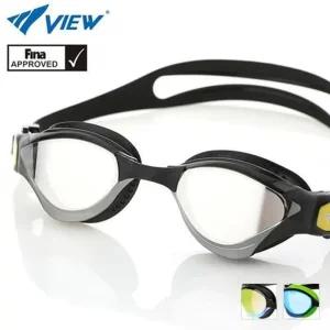 VIEW 뷰 FINA인증 선수용 미러 수경 D8517 실리콘패킹