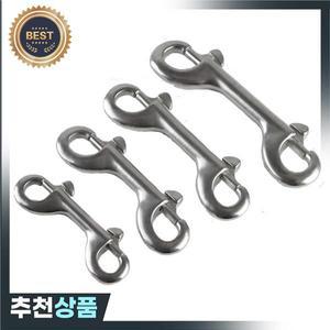 더블 엔드 스쿠버 다이빙 후크 304/316 스테인레스 스틸 아이 볼트 스냅 퀵 드로우 링크 카라비너 76-115