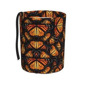 길릴리 오렌지 모나크 나비 자동차 쓰레기통 누수 방지 매달기 방수 SUV 앞좌석 헤드레스트 접이식 및 휴대용 보관 포켓용 다용도