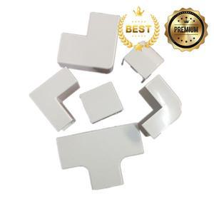 PVC 케이블 레이스웨이 액세서리: 내부/외부 코너 플랫 벤드 티 엔드 표면 실장 커넥터