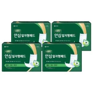 디펜드 남녀공용 컴포트 클린 안심 일자형 패드 주간용 30개입 4개