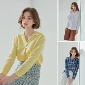 야미니트 워셔블 슬러브 셔츠 블라우스 3종 택1