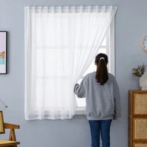 붙이는 쉬폰 버티컬 벨크로 찍찍이 커튼 커텐 창문 블라인드 가리개 가림막