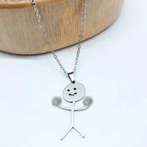 [오노마] ONM 특이한 목걸이 웃긴 써지컬스틸 커플 우정 선물