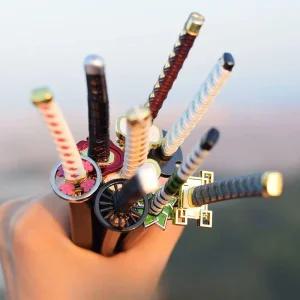 블루바구니 귀멸의 칼날 미니 일륜도 모델 장난감 무이치로 탄지로 네즈코