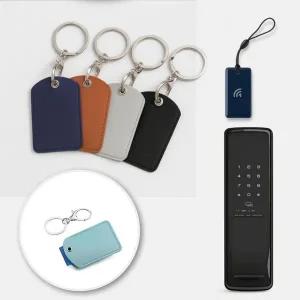 도어락 키링 카드키 케이스 아파트 현관 키홀더 고리형 핑크