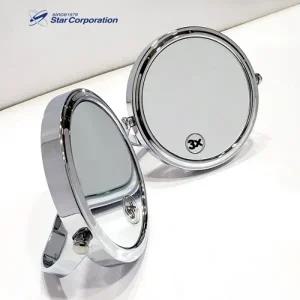 HJ74크롬(3X)양면 접이식 확대거울 탁상거울