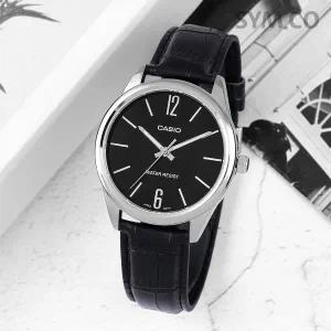 [카시오] MTP-V005L-1B 모던 심플 데일리 아날로그 캐쥬얼 남자 가죽 손목시계 c