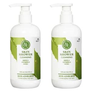꽃을든남자 민감성 알로에 스킨샤워 클렌징 500ml 2개 세안 바디워시자연보습