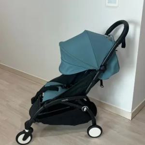 스토케 요요3 프리미엄 휴대용 유모차 (프레임 블랙/컬러팩 아쿠아)