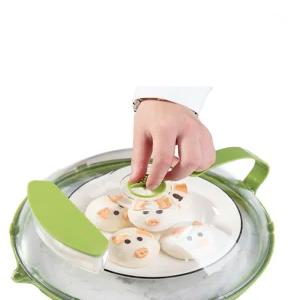 전자레인지 뚜껑 실리콘 덮개 찜기 촉촉 용기 덮개 그릇 스팀 가열