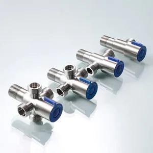 OC1096-2 욕실 세탁기 수도꼭지 수도확장 연결벨브2구