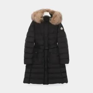 몽클레어 25FW 클로에쎄 패치로고 벨티드 후드퍼 롱패딩 여성 자켓 1C00013 53A5E 99M KHLOESSE