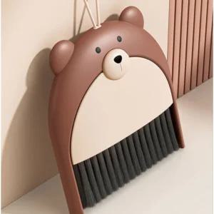 3색 1개 귀여운 곰 미니빗자루세트 쓰레받기 책상용 빗자루쓰레받기세트 청소도구