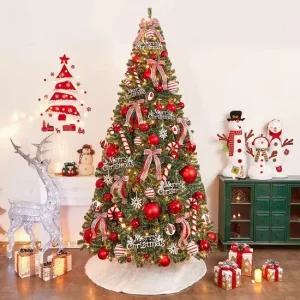 300cm 해피 롤리팝 스카치 눈꽃 트리풀세트 전구포함) 크리스마스트리풀세트