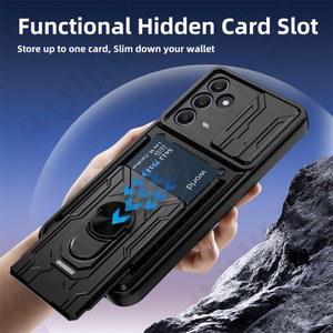 핸드폰케이스 케이스 갤럭시 S25 가장자리 S24 S23 S22 울트라 플러스 S20 FE A56 A36 A55 A35 4G 5G 슬라이드 카메라 카드 홀더 360 링 커버