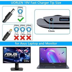 Asus 모니터용 19V 전원 코드 공급 장치 22 인치 23 24 27 VG278 VG279 VG245 VG245H VG248QG VG275Q VG258QM 19 볼트 3.42Amp