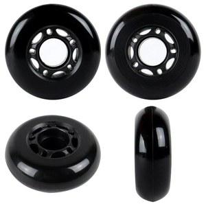 플레이어가 선택한 인라인 스케이트 휠 68mm 82A 블랙 아웃도어 롤러 하키 4팩
