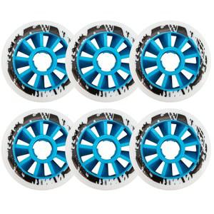 6팩 90mm/3.5인치 인라인 스케이트 휠, 롤러 블레이드 휠 교체용 85A 롤러 스케이트 휠, 야외 스피드 스케이팅용