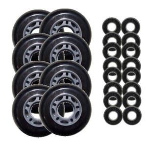 플레이어가 선택한 롤러 하키 휠 68mm 78A 소프트 인라인 스케이트 블루 8팩, ABEC 5 베어링 포함