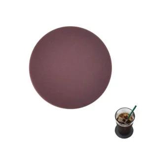 ksr 실리콘 원형 컵받침 브라운