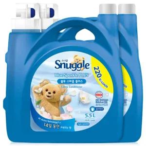 스너글 초고농축 대용량 섬유유연제 블루스파클 5.5L 2개