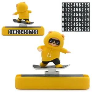 자동차 주차번호판 인형 장식품 보드곰 C102 엘로우 자동차주차번호판 차량용주차번호판