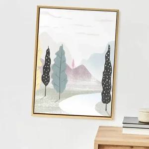 일러스트 캔버스 액자 풍경A 30x40cm 그림 카페 캔버스액자틀 북유럽